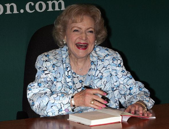 Betty White promotes her new book If You Ask Me at Barnes & Noble 5th Avenue in New York on May 6, 2011.       UPI /Laura Cavanaugh