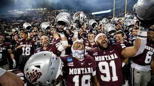 Griz celebrating after win against Delaware