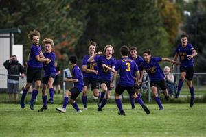 Sentinel players celebrate after a goal