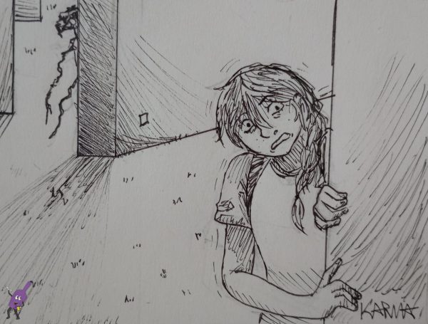 Girl wandering the Backrooms