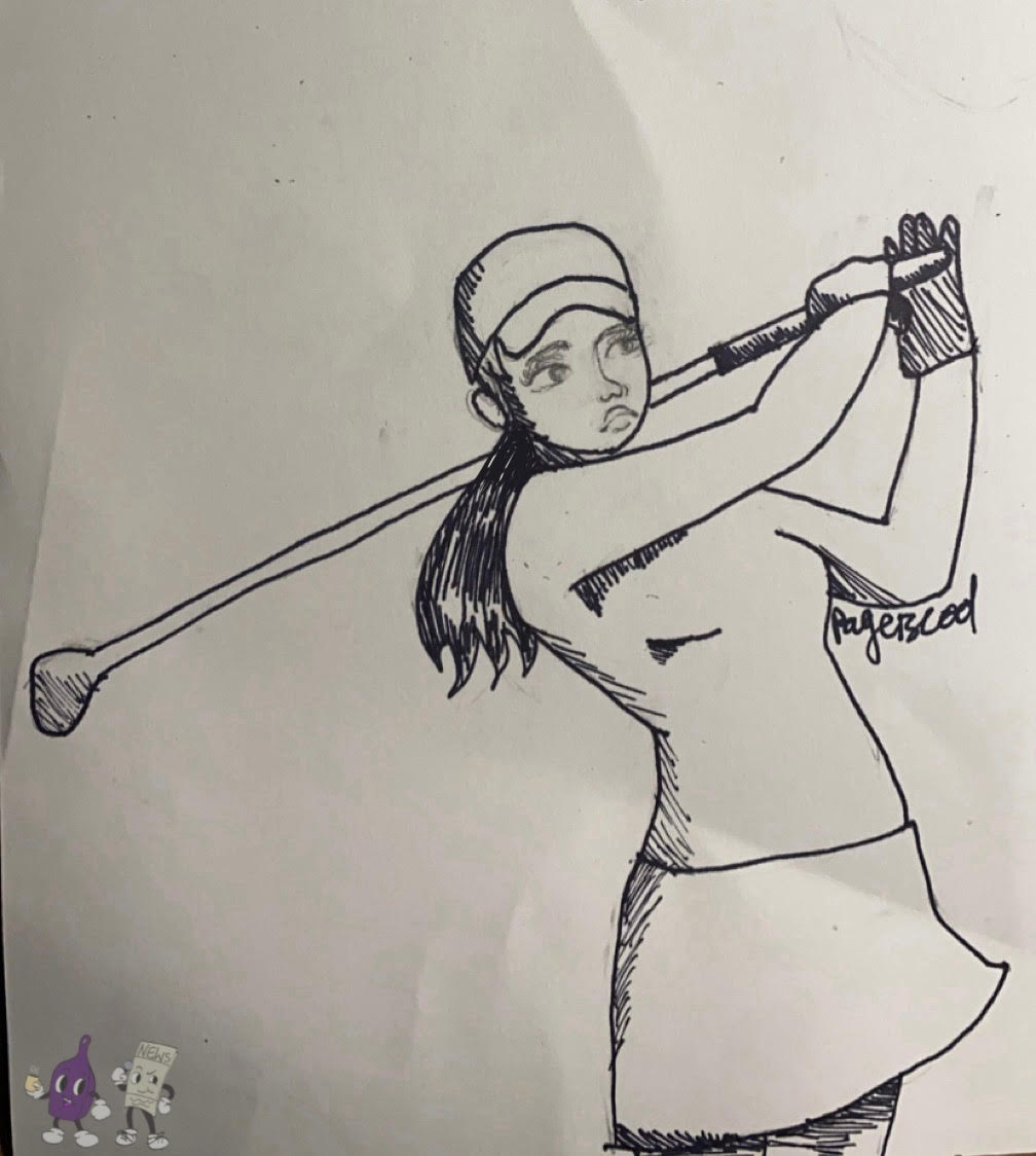 Girl playing golf 