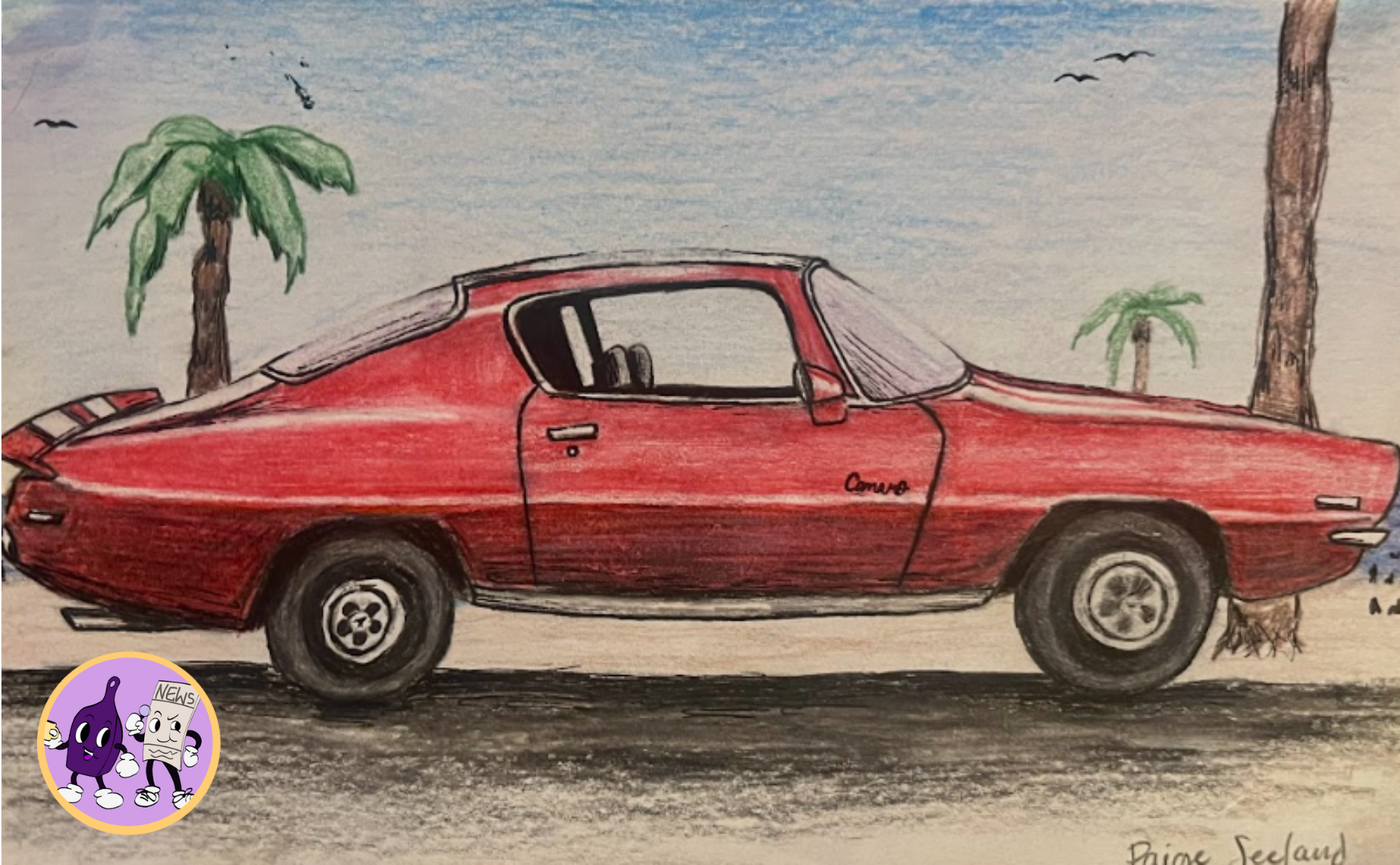 1972 red Camaro