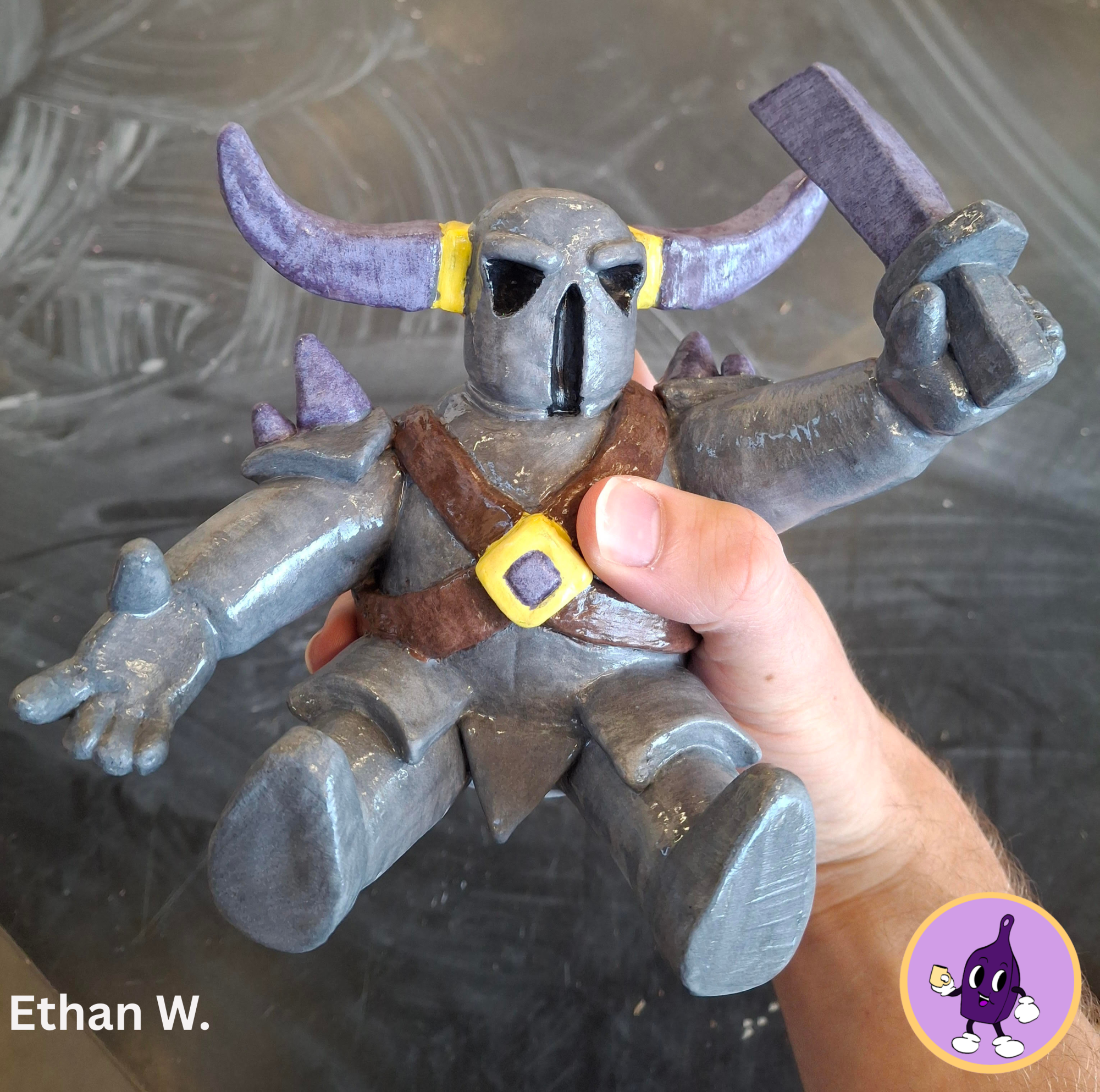 A sculpture I made for a 5th grader. He requested PEKKA from Clash of Clans. I hope this makes his day.