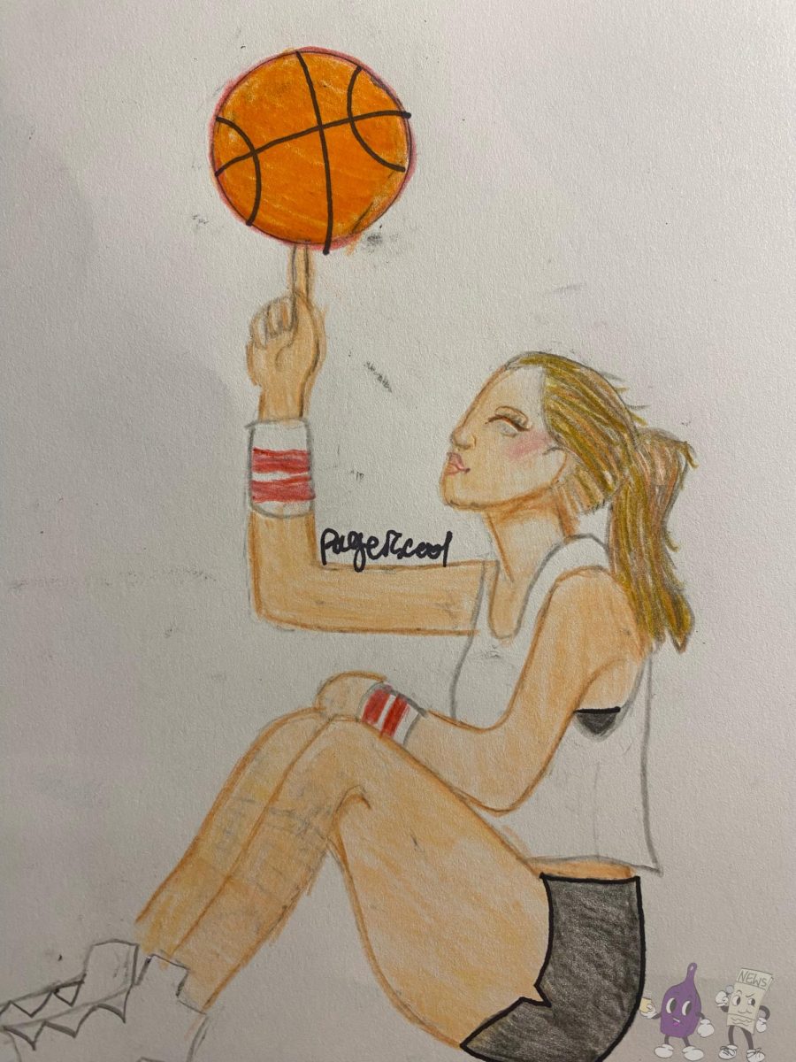 Girl playing basketball 