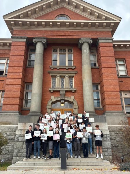 SHS students at the democracy forum 