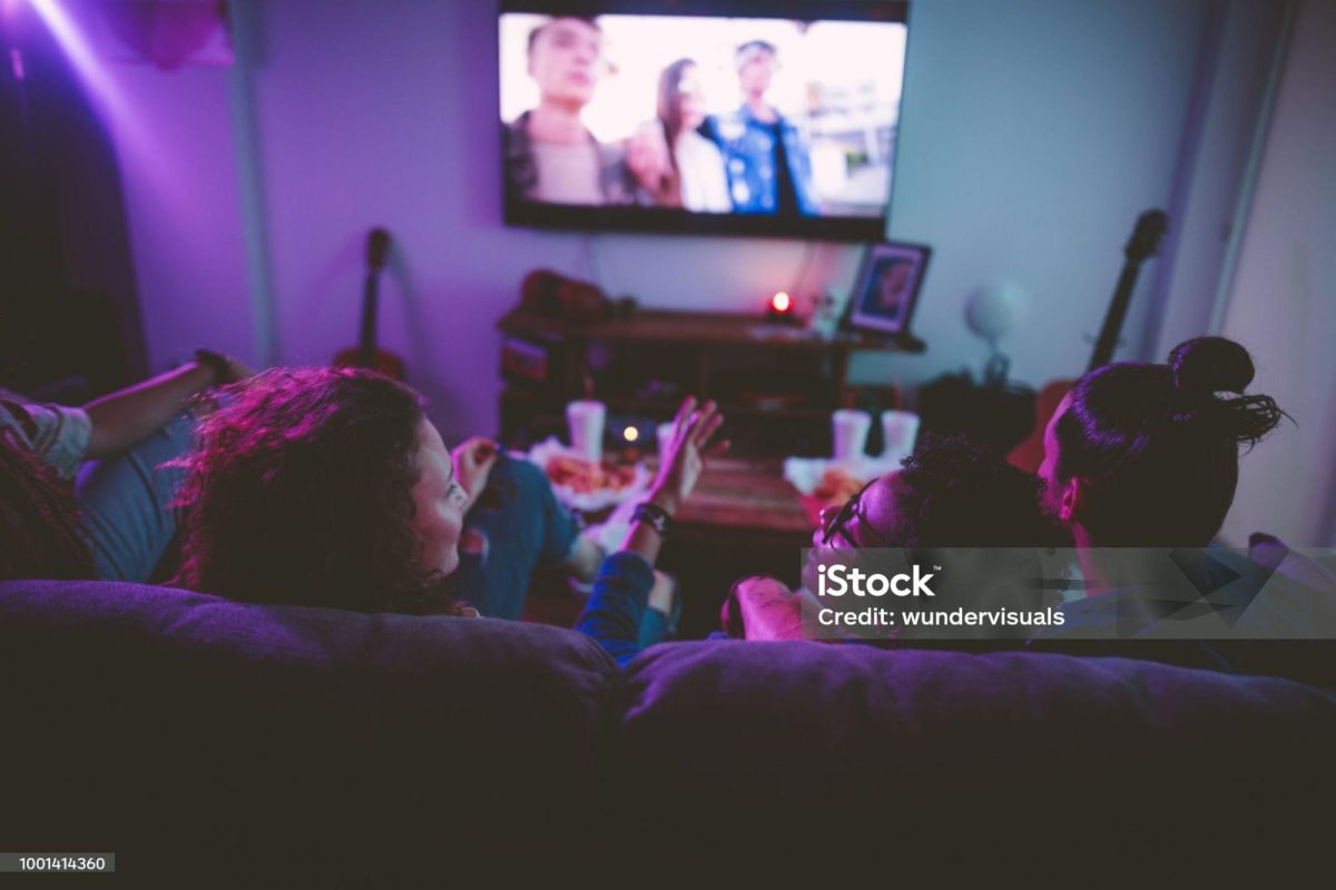 Teenagers watching a teen movie made for teens