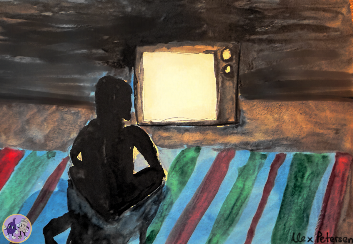 A person watching movies 