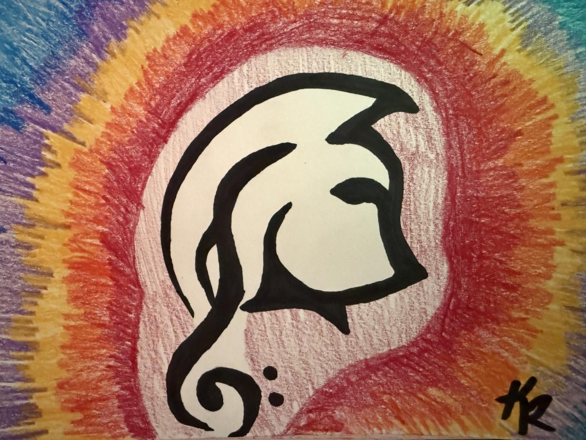 The Sentinel Band logo surrounded by color