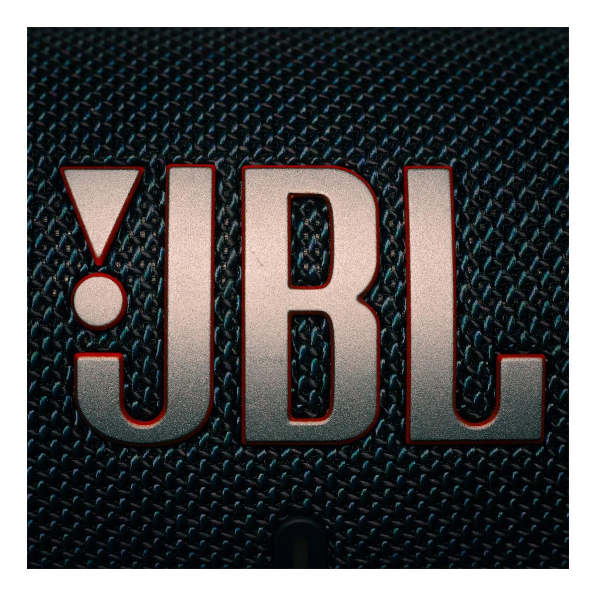 A JBL Charge 5 speaker close up