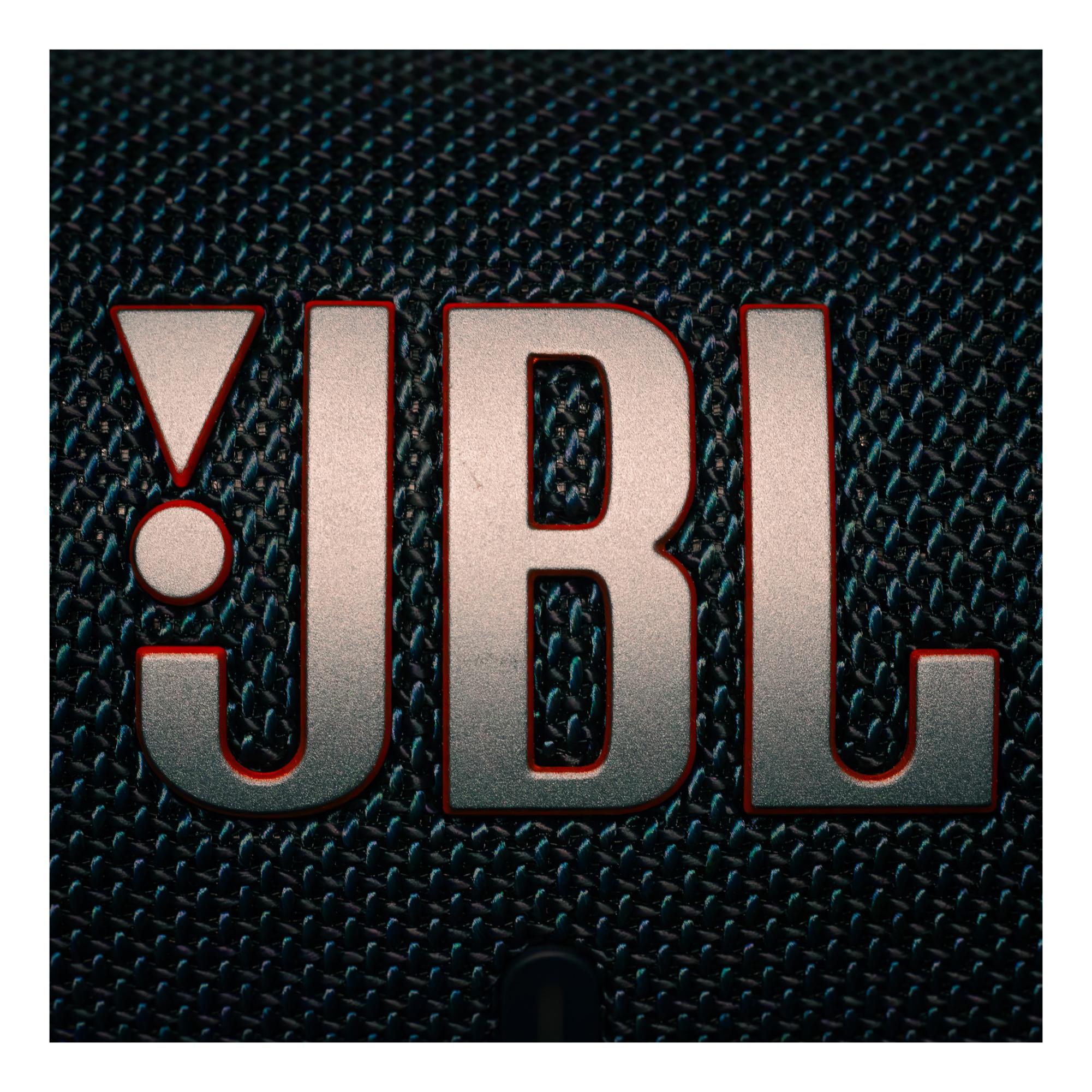 A JBL Charge 5 speaker close up