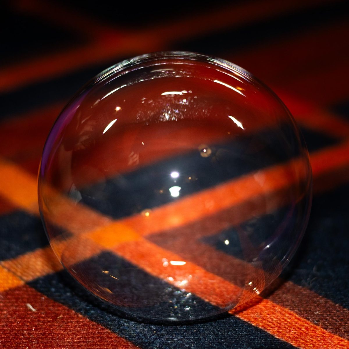 A soap bubble shining brightly