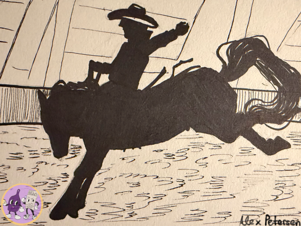 Man competing at the rodeo