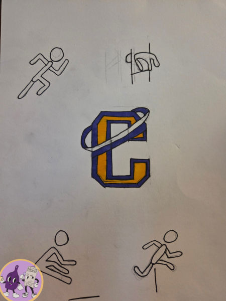 Carroll College logo with decathlon events icons